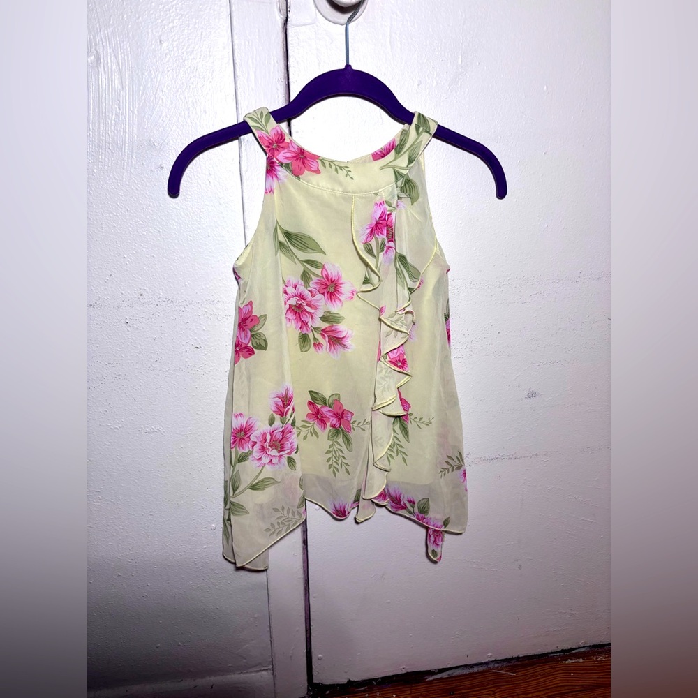 Byer Girl Sleeveless Chiffon Floral Blouse